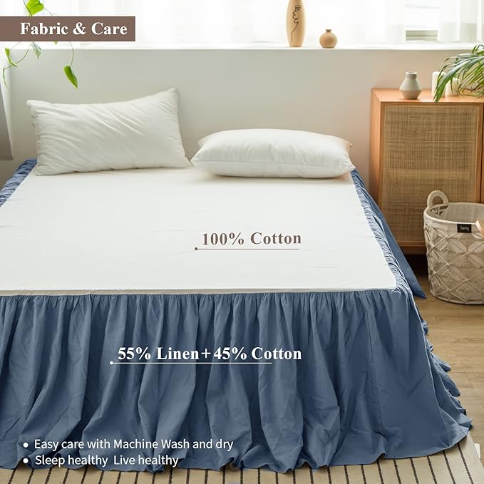 BISELINA French Linen Bed Skirt - Image 3