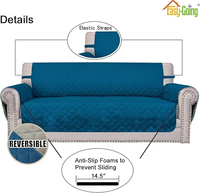 Easy-Going Sofa Slipcover Reversible Loveseat Sofa Cover Couch Cover - Image 3
