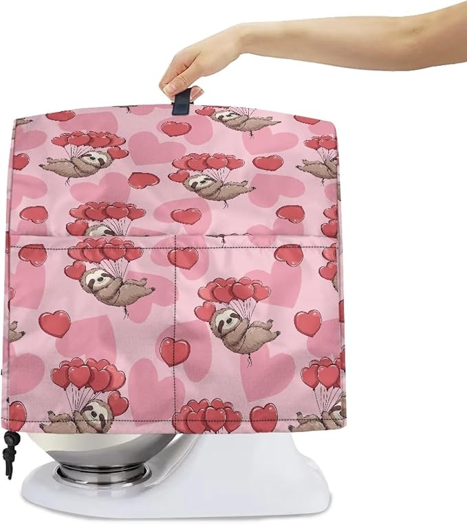 Funny Sloth with Hearts Mixer Cover Stand Mixer Dust Proof Covers with Handle - Image 4
