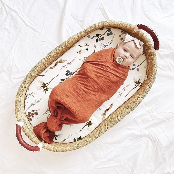 GRSSDER Stretchy Ultra Soft Fitted Bassinet Sheet Set 3 Pack, Universal Fit - Image 5