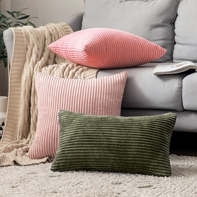 MIULEE Pack of 2 Pillow Covers Soft Soild Decorative Throw Pillow Covers Set - Image 4