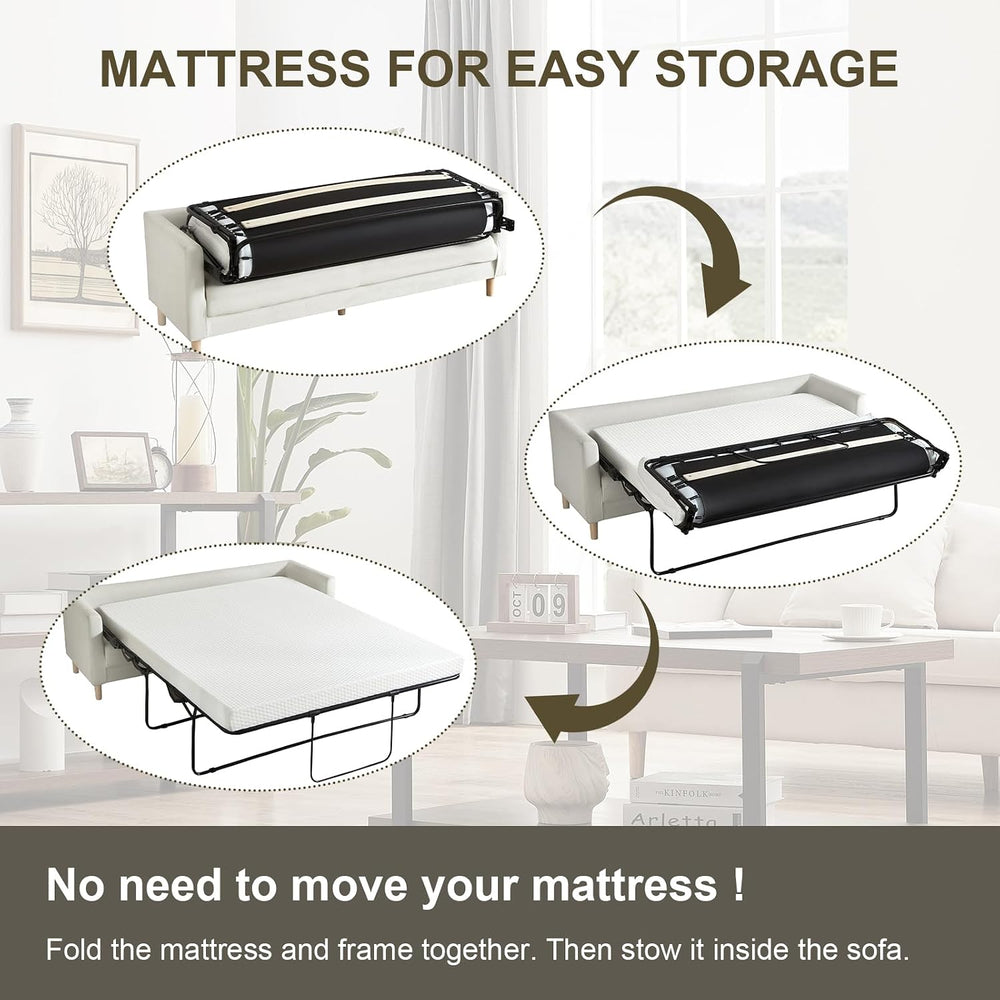4 inch Full Sofa Mattress with Removable Washable Cover,Replace Pull Out Full...