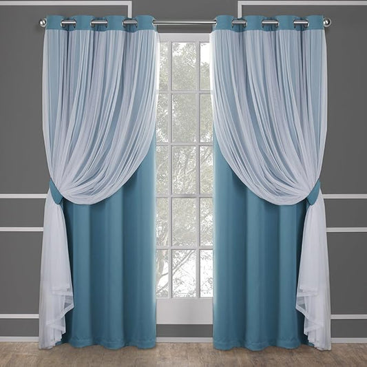 TOWN & COUNTRY LUXE Talia Double Layer Indoor Curtains, Sheer and Room by TOWN+%26+COUNTRY+LUXE