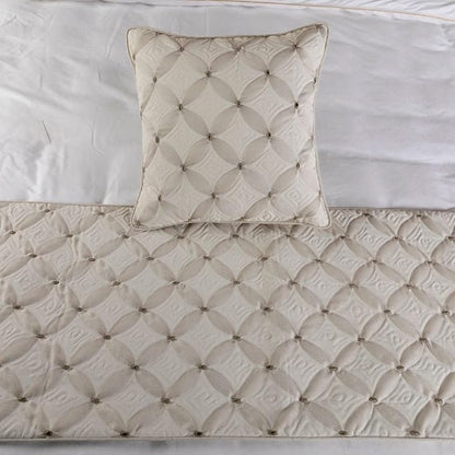 The HomeCentric King Queen Twin Ivory Bed Runner - Image 5