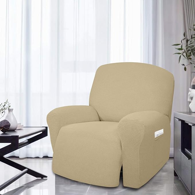 Easy-Going 4 Pieces Oversized Recliner Stretch Sofa Slipcover Sofa Cover - Image 2