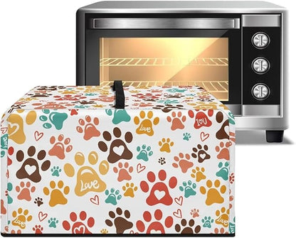 Microwave Oven Dust Cover, Dog Paw Polyester Dust Cover - Image 2