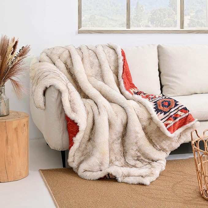 Luxury Plush Faux Fur Throw Blanket - Image 2