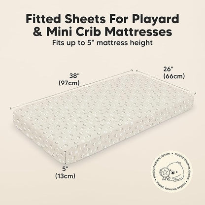2-Pack Mini Crib Sheets Fitted - Image 3