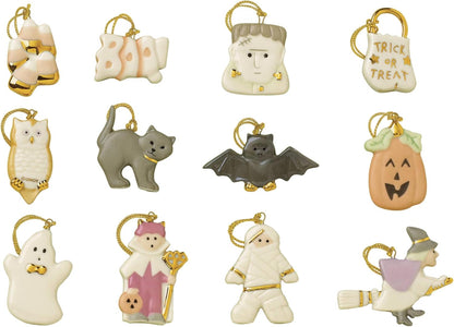 Lenox Trick-or-Treat Halloween Hangable Mini Ornament Set, 12-Piece