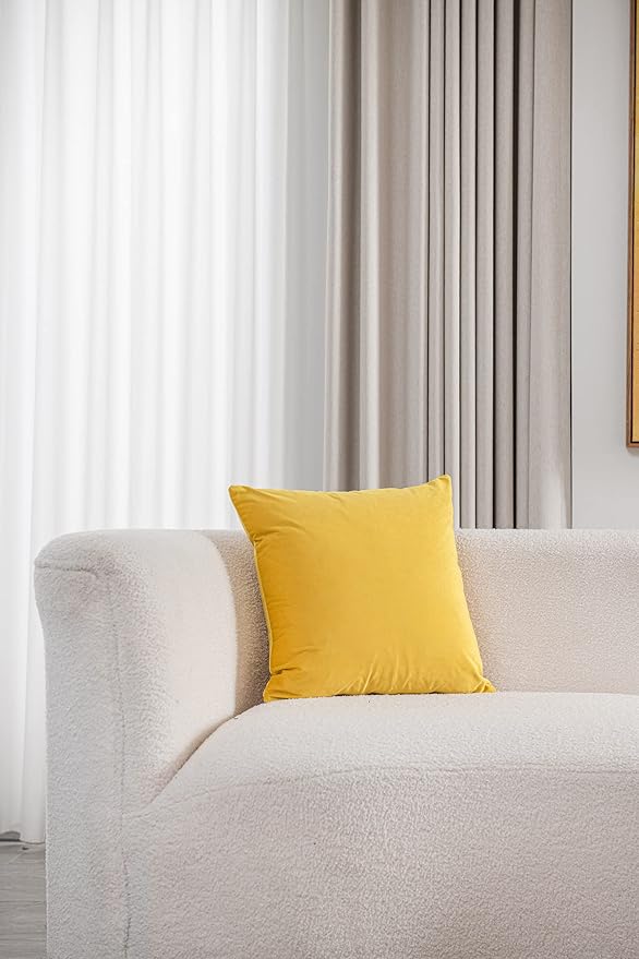 26x26 Euro Pillow Covers : 2 Pack Cozy Soft Velvet Oversized Couch Pillow Shams - Image 3