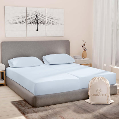 100% egyptian cotton split king sheets sets for, main product view