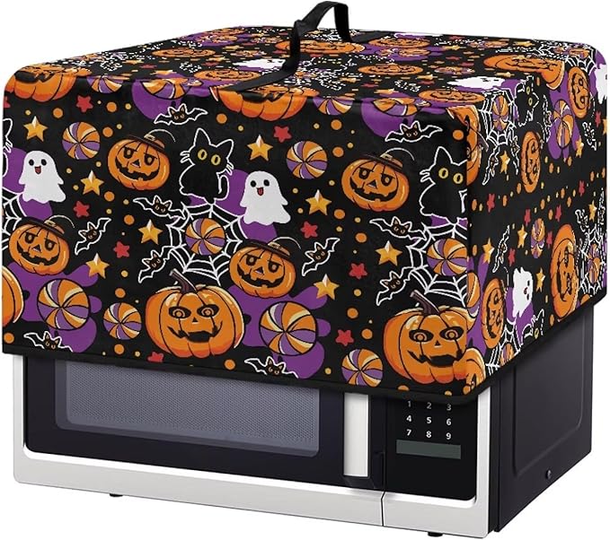 Microwave Oven Grill Cover, Halloween Pumpkin Waterproof Heat-Resistant by Unknown