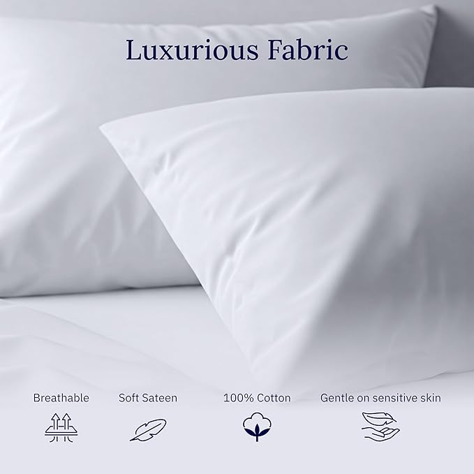 CALIFORNIA DESIGN DEN Luxuriously Soft Hotel Quality 600 Thread Count, 100% - Image 6