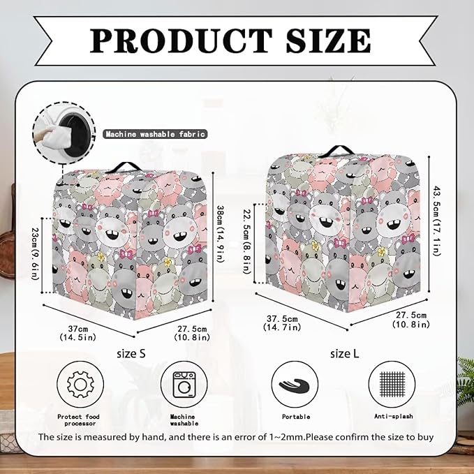 Cartoon Baby Hippo Mixer Covers Dust Mixer Covers - Image 6