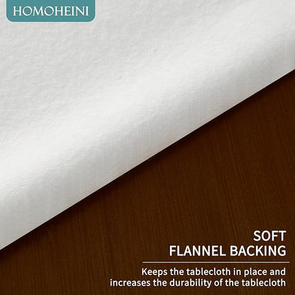 Rectangle Table Cloth, 100% Waterproof Tablecloth OilProof SpillProof Vinyl - Image 6