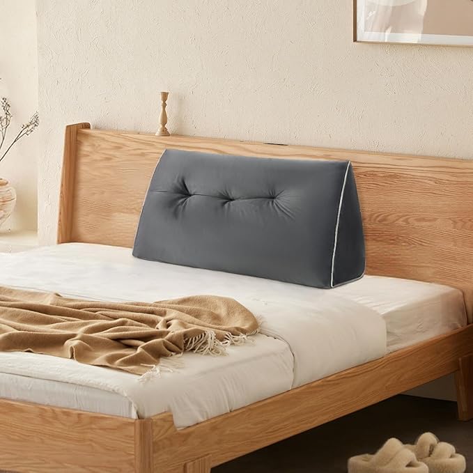 Headboard Wedge Pillows Twin/Twin XL, Ergonomic Bed Triangular Headboard Pillow by Unknown