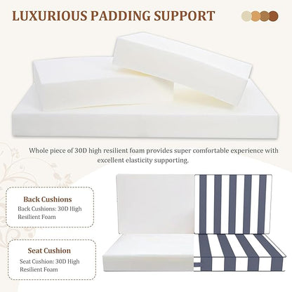 Outdoor Loveseat Cushions, 46x24 Outdoor Chair Cushions - Image 2