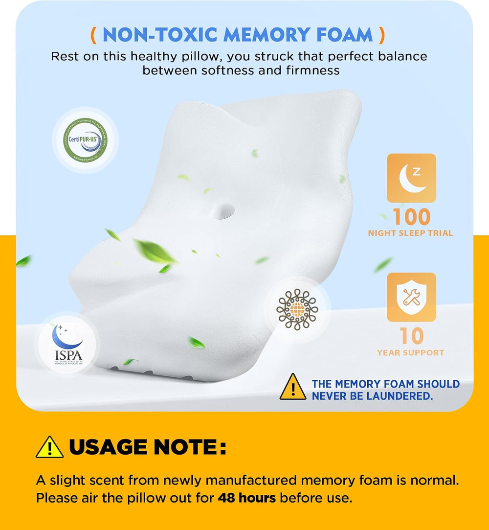 Osteo Cervical Pillow for Neck Pain Relief, Hollow Design Odorless Memory Foa...