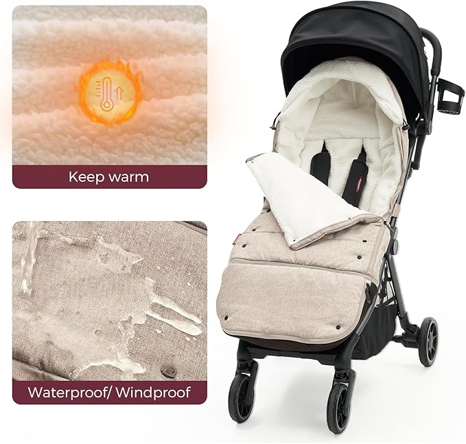 Momcozy Stroller Footmuff | Universal, Weather-Proof, Warm Stroller Bunting Bag - Image 5