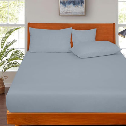 ROYALE LINENS 300 Thread Count 100% Long Staple Combed Cotton Fitted Sheet - Image 5