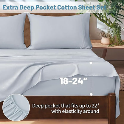 Extra Deep Pocket California King Sheets 18-24 Inch 1000 Thread Count 100% - Image 2