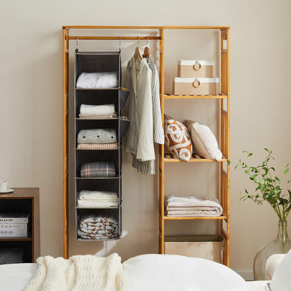 youdenova hanging closet organizer and storage, 6-shelf, 2 showing dimensions