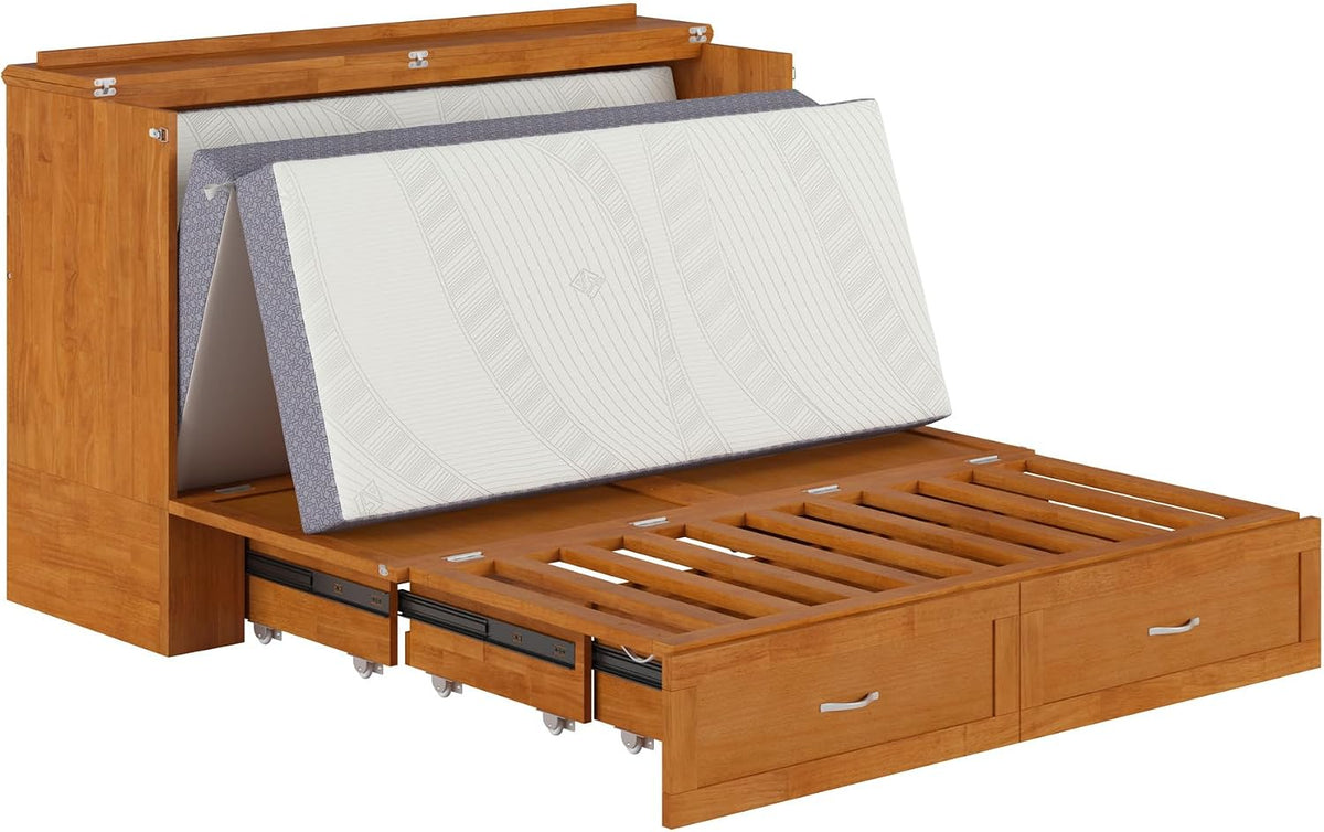 afi, hamilton queen murphy bed chest with 6", view 16
