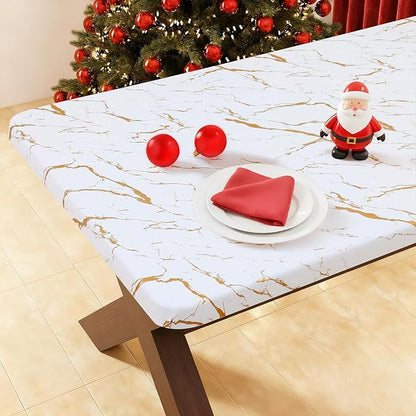 Smiry Rectangle Picnic Tablecloth, Wipeable Flannel Backed Table Covers by Smiry