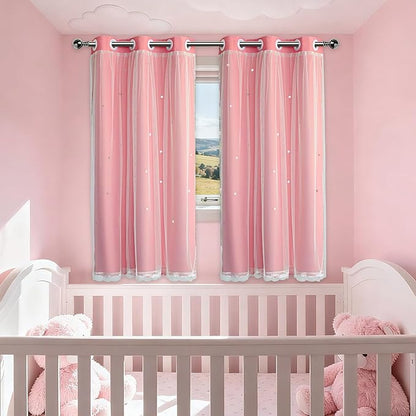 Pink Curtains for Girls Bedroom Cute - Image 6