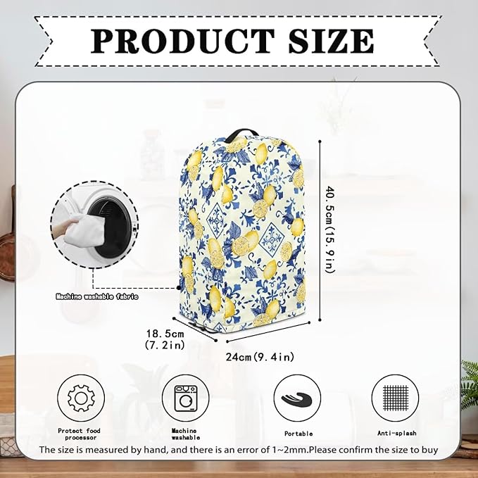Lemon Flower Blender Dust Cover Stand Mixer or Coffee Maker Appliance Covers - Image 6