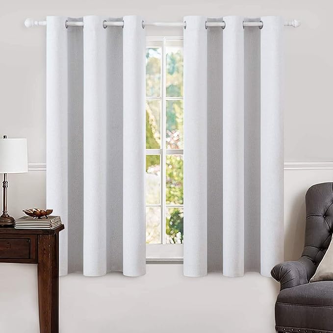 MIULEE Linen Blackout Curtains for Bedroom Solid 100% Blackout Thermal by MIULEE