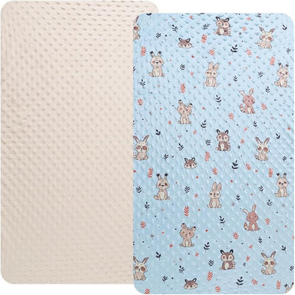 Dot Bassinet Sheet Set 2 Pack Stretch Fitted Bedside Sleeper Bassinet Sheets by Bilokonda