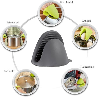 2 Pairs Mini Oven Gloves Silicone Heat Resistant Cooking Pinch Mitts Potholder - Image 2