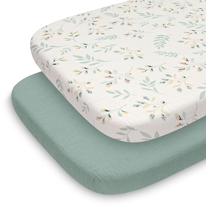 Blissful Diary Muslin Bassinet Sheets by ForEveryBabysBetterLife