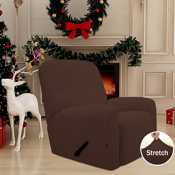 Easy-Going Recliner Stretch Sofa Slipcover Sofa Cover 4-Pieces Furniture - Image 2
