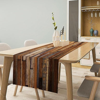 Rustic Barn Door Table Runner Colorful Farmhouse Wooden Multicolor Western Wood - Image 3