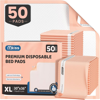 mkiss bed pads with adhesive strip 30"x36", thick, main product view
