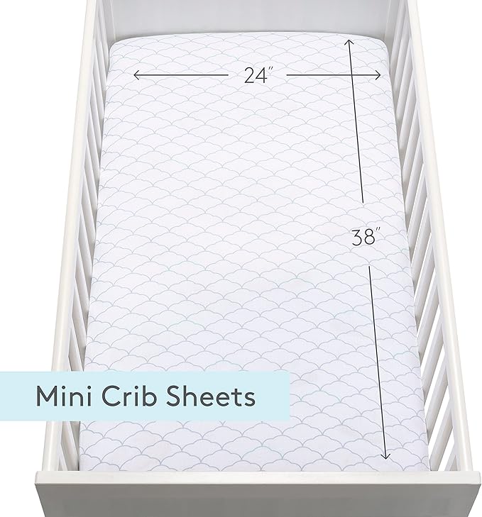 Newton Baby MINI CRIB Fitted Sheets | Organic Muslin Cotton, Breathable Soft - Image 5