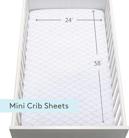 Newton Baby MINI CRIB Fitted Sheets | Organic Muslin Cotton, Breathable Soft - Image 5