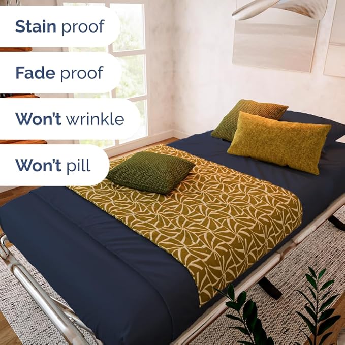 Cot Sheet Set 33” x 75” – 4 Piece Cot Size Twin Mattress Sheets – Ideal - Image 8