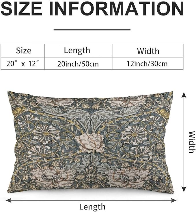 Pimpernel William Morris Throw Pillow Covers 12x20 Inch Aesthetic Pillow Velvet - Image 2