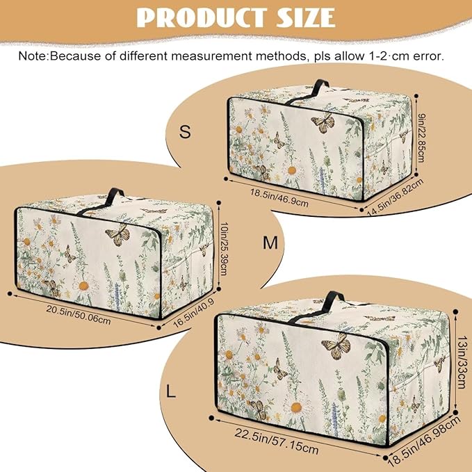 Butterfly Daisy Floral Print Microwave Oven Dust Cover Dust-Proof Heavy Duty - Image 7