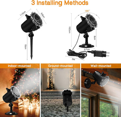 Halloween Projector Lights Outdoor, Year Round 10 Festival Theme 16 Slides Holiday Projector Light, Waterproof Halloween Decorations Led Projector with Remote Control,Timer