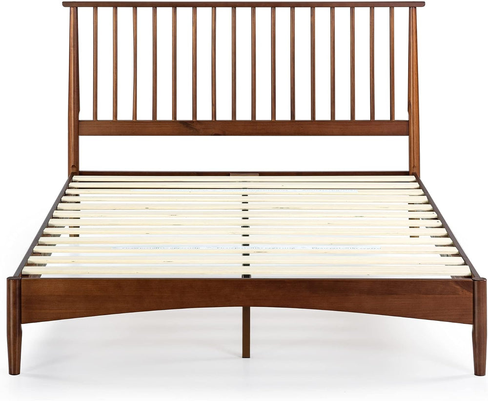 ZINUS Linda Mid Century Wood Platform Bed Frame, Solid Wood Foundation, Wood ...