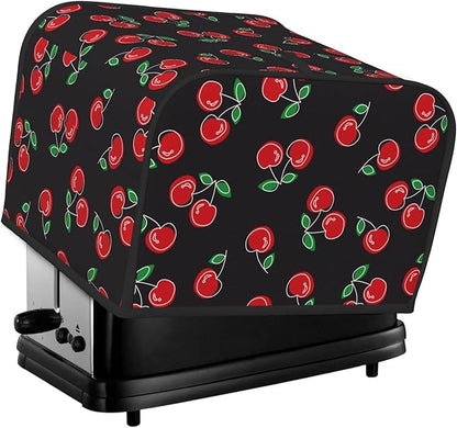 Red Black Cherry 4 Slice Toaster Cover, Waterproof Toaster Dust Cover Bread by Unknown