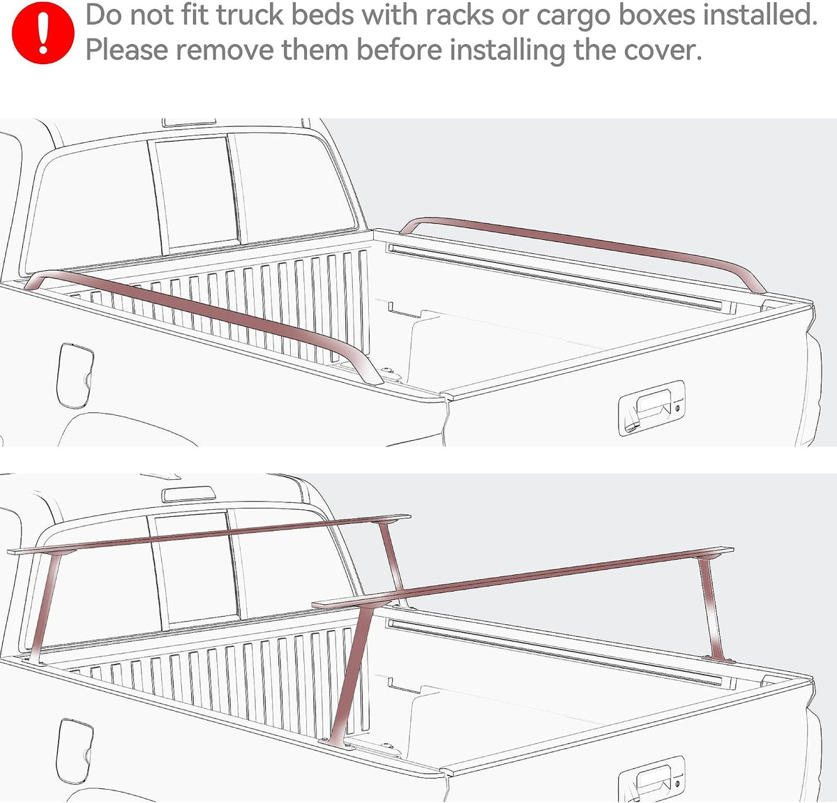 ledkingdomus soft quad-fold tonneau cover for 2014-2019 silverado, view 9