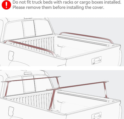 ledkingdomus soft quad-fold tonneau cover for 2014-2019 silverado, view 9