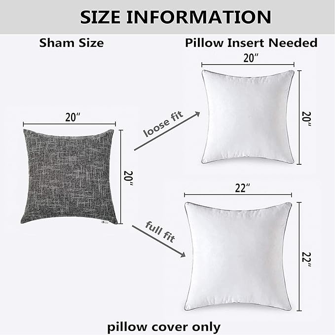 Kevin Textile Soft Faux Linen Square Decorative Cushion Cover Pillowcase - Image 6