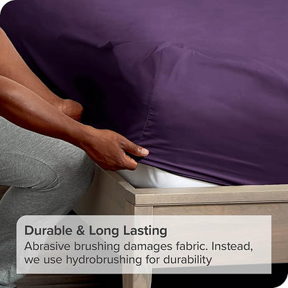 Bare Home 2-Pack Fitted Bottom Sheets Split King - Image 6