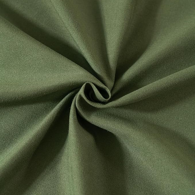 TSUTOMI Green Bed Skirt King Size Ruffled Bed Skirt - Image 4